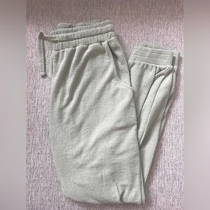 Waffle mint green sweatpants